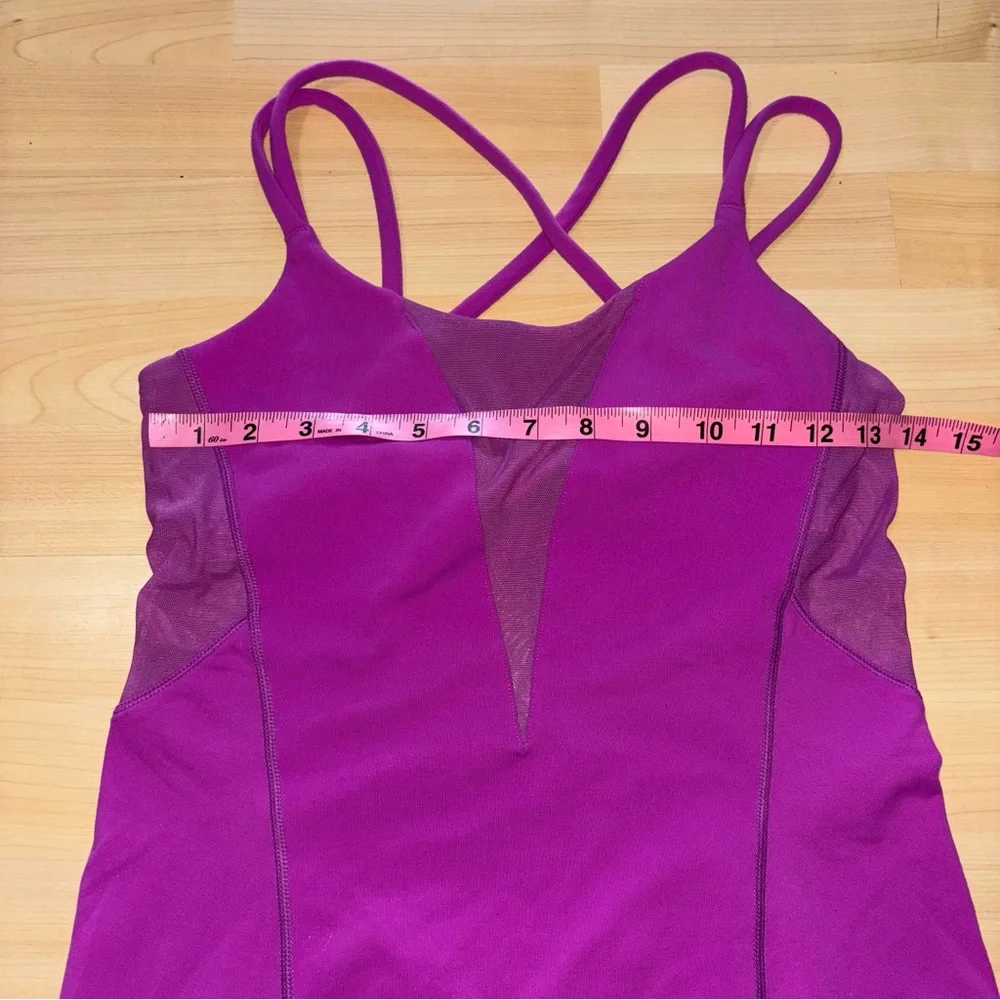 Lululemon Exquisite Mesh Tank Size 6 Violet Work Out Top Athletic Pickleball
